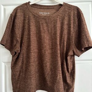Outdoor Voices CloudKnit Boxy tee - Brown Heathered